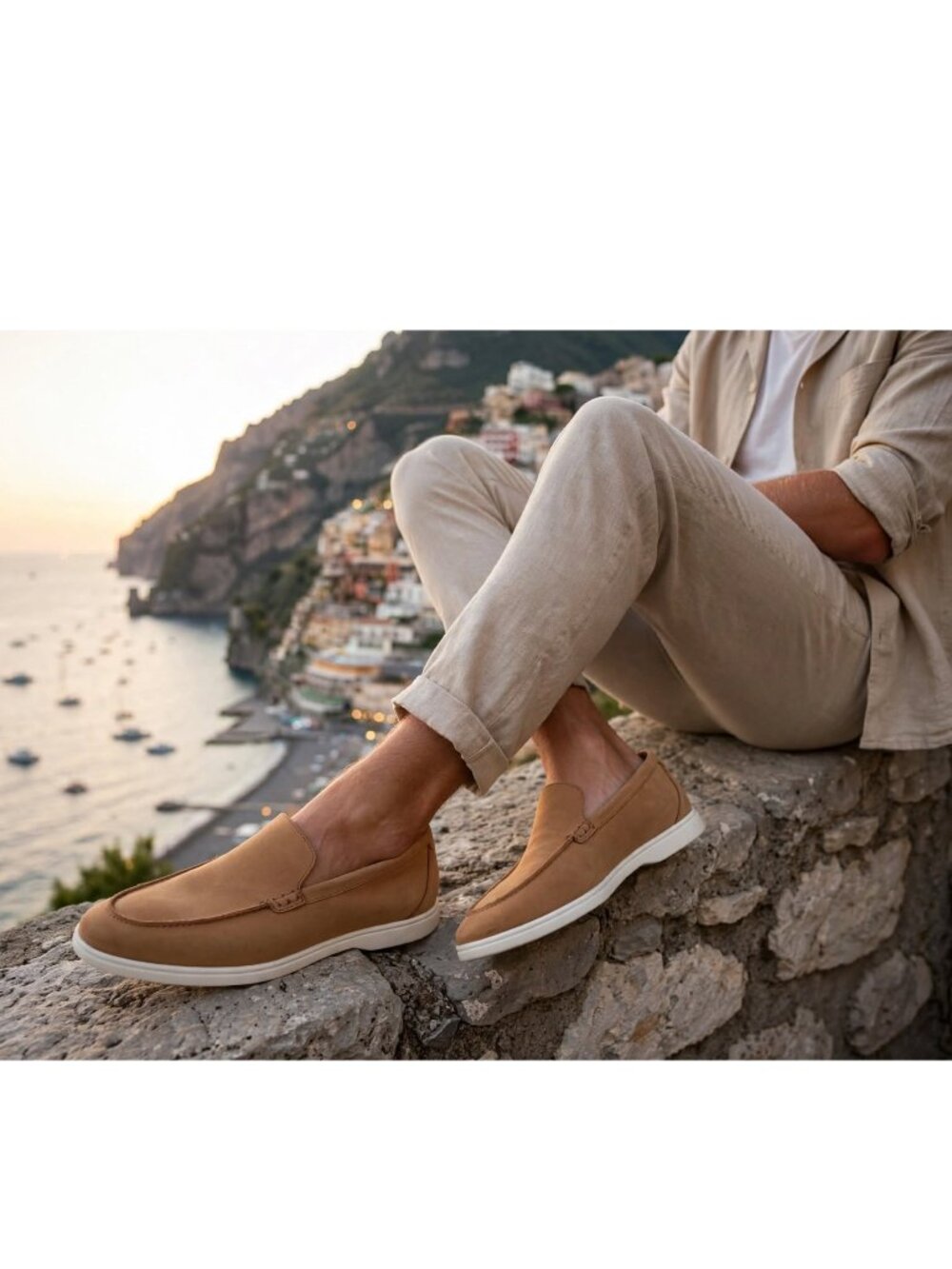 André Assous Maccan Tan Suede Loafers Men's Shoes Size 10 $159 Andre